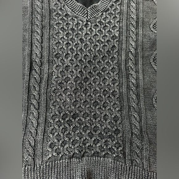 No Boundaries 100%Cotton long Sleeve Sweater-Textured Cable & Diamond Knit - Picture 2 of 6
